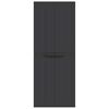 vidaXL Dulap depozitare de exterior, negru, 65x37x165 cm, PP