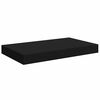 vidaXL Rafturi de perete suspendate, 4 buc., negru, 40x23x3,8 cm, MDF