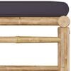vidaXL Set mobilier de grădină cu perne gri &icirc;nchis, 7 piese, bambus