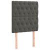 vidaXL Pat box spring cu saltea, gri &icirc;nchis, 80x200 cm, catifea