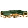 vidaXL Set de canapea 8 buc. natural Lemn Solid de Acacia