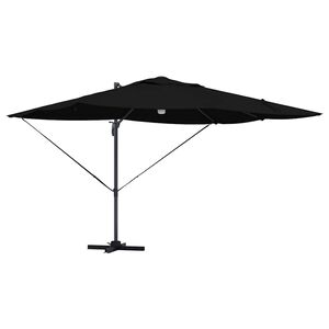 vidaXL Umbrelă de soare Negru 351 x 250 x 253 cm Poliester și Aluminiu
