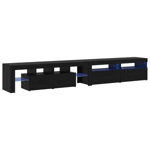 vidaXL Cabinet TV 3 buc. Stejar Negru Lemn prelucrat