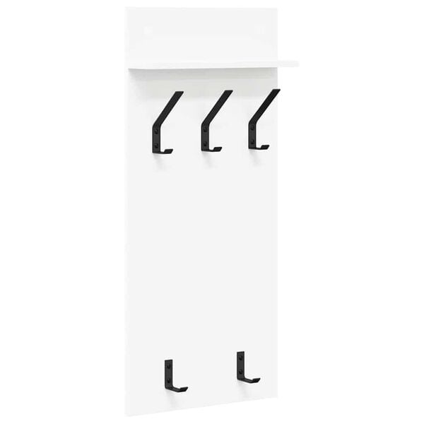 vidaXL Răcător de paltoane montat pe perete Alb 40 x 10 x 90 cm