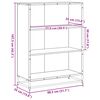 vidaXL Bibliotecă, stejar fumuriu, 80,5x35x107,5 cm, lemn prelucrat