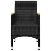 vidaXL Set mobilier de grădină, 5 piese, negru