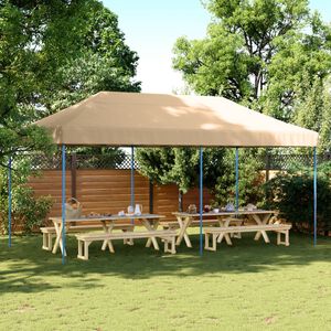 vidaXL Cort de petrecere pliabil Pop-Up, 580x292x315 cm, bej