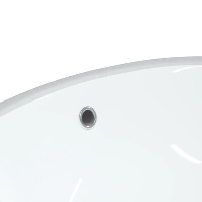 vidaXL Chiuvetă de baie albă 33x29x16,5 cm, ovală, ceramică