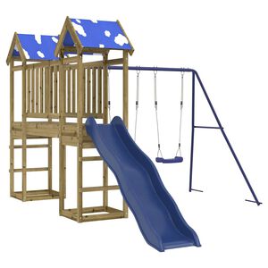 vidaXL Set de joacă pentru exterior, lemn de pin impregnat