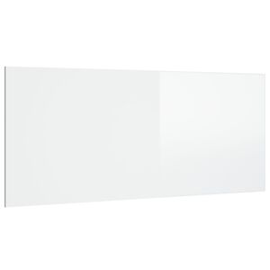 vidaXL Tăblie de pat,alb extralucios, 200x1,5x80 cm, lemn prelucrat
