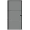 vidaXL Ușă de interior, 102,5x201,5 cm, Negru, sticlă ESG și aluminiu