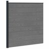 vidaXL Set de Gard 175 x 186 cm WPC și Aluminiu Gri