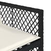 vidaXL Set mobilier de grădină cu perne, 9 piese, negru, poliratan