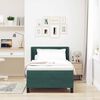 vidaXL Pat cu arcuri cu headboard Verde &icirc;nchis 190 x 90 cm Catifea