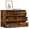 vidaXL Dulap colț cu sertare stejar fumuriu 80x41x58 cm lemn prelucrat
