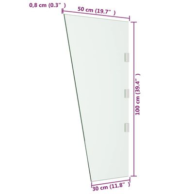 vidaXL Panouri laterale pentru copertine ușă 2 buc. transparent sticlă