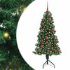 vidaXL Pom de Crăciun Artificial pentru Colț Verde 150 cm PVC și Metal