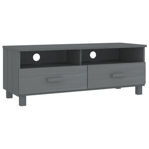 vidaXL Dulap TV &bdquo;HAMAR&rdquo;, gri &icirc;nchis, 106x40x40 cm, lemn masiv de pin