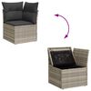 vidaXL Set de canapele pentru grădină 5 pcs Gri deschis Rattan poli
