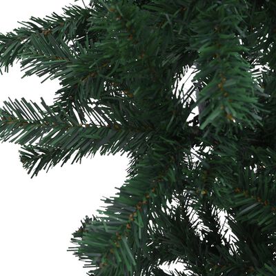 vidaXL Brad de Crăciun artificial pre-iluminat inversat, verde, 210 cm