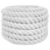 vidaXL Sfoară din Bumbac 30 mm 10 m Alb 100% bumbac