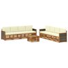 vidaXL Seturi de canapele cu pernă 9 pcs Lemn Solid de Acacia