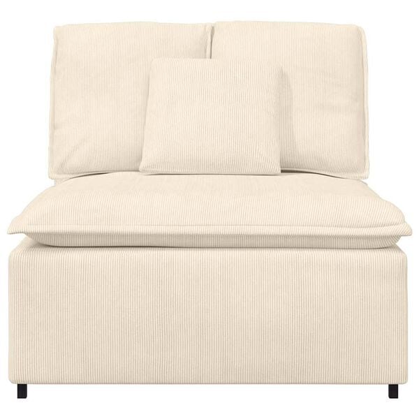 vidaXL Modul central canapea modulară cu perne, crem, 100 cm