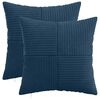 vidaXL Husă pentru pernă 2 pcs ALMELO Albastru marin 45 x 45 cm cord