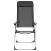 vidaXL Scaune de camping pliante, 2 buc., negru, aluminiu