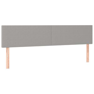 vidaXL Tăblii de pat, gri deschis, 200x5x78/88 cm, textil
