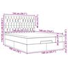 vidaXL Cadru pat otoman cu saltea țesătură gri &icirc;nchis 140x190cm