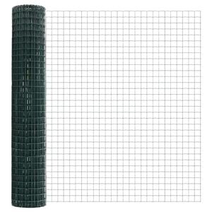 vidaXL Gard European cu St&acirc;lp 10 x 1,6 m Oțel cu strat de PVC Verde