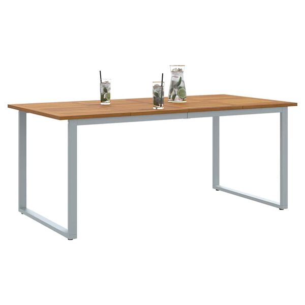 vidaXL Masă de grădină pentru dining Gri 180 x 90 x 75 cm
