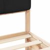 vidaXL Cadru de pat cu tăblie tapițată cu headboard Negru 90 x 200 cm