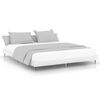 vidaXL Cadru de pat, alb, 150x200 cm, lemn prelucrat