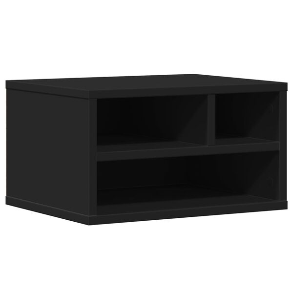 vidaXL Suport pentru imprimantă, negru, 40x32x22,5 cm, lemn prelucrat