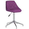 vidaXL Scaune de bucătărie pivotante, 2 buc, violet, piele ecologică