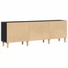 vidaXL Cabinet TV Stejar Negru 150 x 30 x 50 cm Lemn compozit