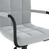 vidaXL Scaun de birou pivotant, gri deschis, catifea
