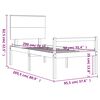 vidaXL Cadru de pat senior cu tăblie, 90x200 cm, alb, lemn masiv