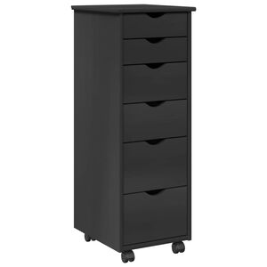 vidaXL Cabinet mobil 34 x 39 x 93,5 cm Lemn de pin masiv Gri