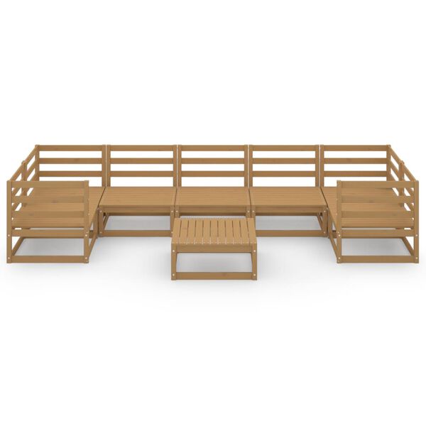 vidaXL Set mobilier de grădină, 8 piese, lemn masiv de pin