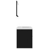 vidaXL Set mobilier de baie, negru, lemn prelucrat