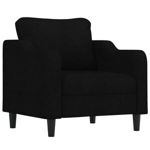 vidaXL Fotoliu canapea, negru, 60 cm, material textil