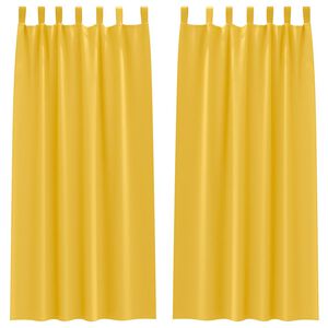 vidaXL Perdele Opaque cu Inel 2 buc. Galben muștar 225 x 140 cm
