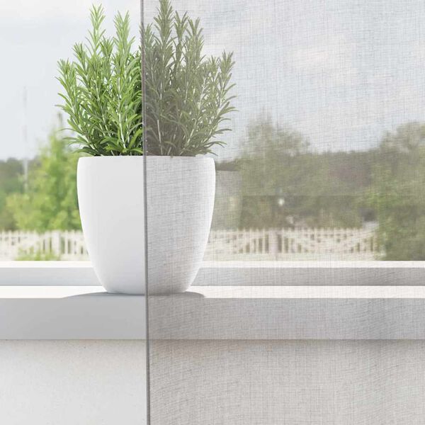 vidaXL Perdele Voile cu Oelii 2 buc Gri deschis 140x260 cm