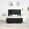 vidaXL Cadru de pat cu headboard Negru 140 x 200 cm țesătură