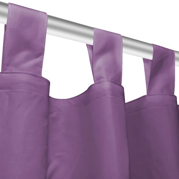 vidaXL Draperii micro-satin cu bride, 2 buc, 140 x 245 cm, violet