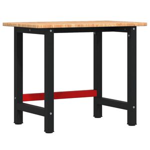 vidaXL Banc lucru maro 100x60x81,5 cm lemn masiv stejar dreptunghi