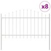 vidaXL Gard de Grădină 8 pcs Alb 170 x 140 cm